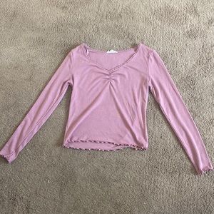 PINK ROSE top, long sleeve, Medium